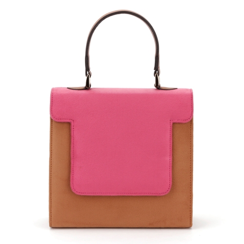 [시즌오프60%SALE]Charming Pink &amp; Brown Handbag