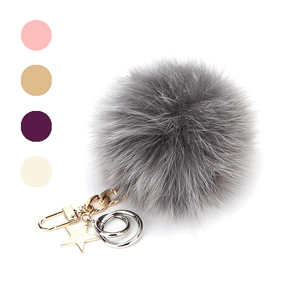 Pop Pompom Fox Fur Charm_5 color