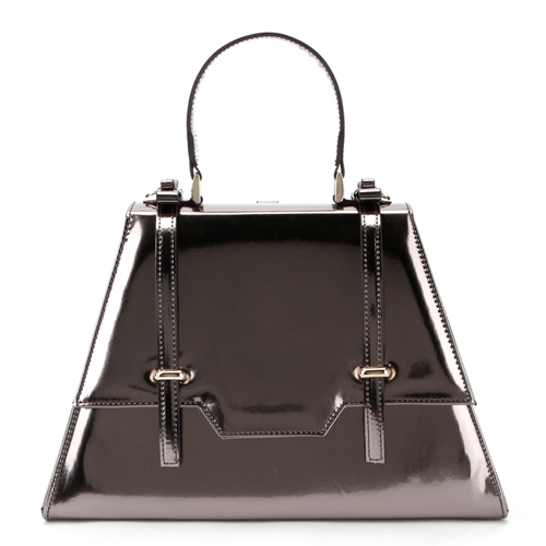 [스크래치70%SALE] Ribbon Lap L Dark-Silver 3way Handbag