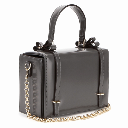 [스크래치70%SALE] Ribbon Box M Gray Handbag